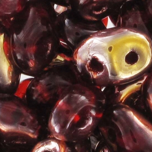 SuperDuo 2.5x5mm Copper Siam Ruby x10g