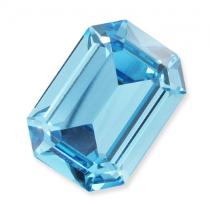 PureCrystal 4610 Rectangle Fancy Stone 14x10mm Aquamarine