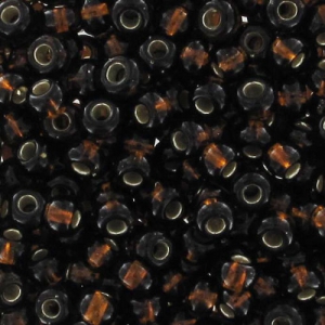 Preciosa Seed beads 9/0 2.5 mm - Smoked Topaz Silver Lined x20g