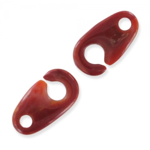 Handcuff clasp 12mm Dark Red Coral x1