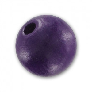 Wooden round beads 10mm Purple x10