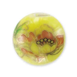 Ceramics rounds 14mm Yellow x1