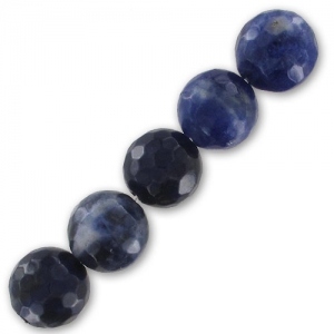 Beads Faceted round Sodalite 10mm x5