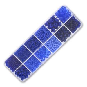 Seed beads assortment Preciosa Ornela Sapphire x200g