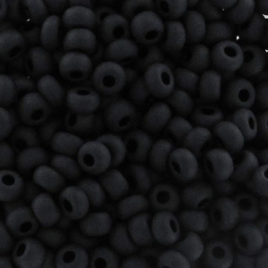 Preciosa Seed beads 9/0 2.5 mm - Jet Mat x20g