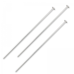 925 Sterling Silver head pin  60x3x0.8mm x6