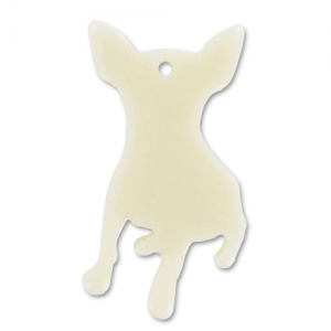 Dog pendant 58mm Cream x1