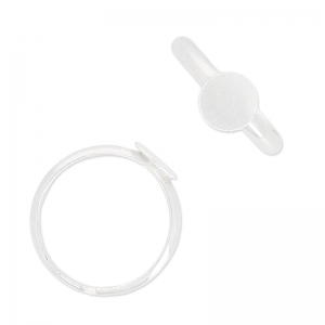 925 Sterling Silver half-jonc adjustable ring 8 mm x1