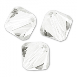 PureCrystal 5328 Crystal Bicones 6mm Crystal Silver Shade x20