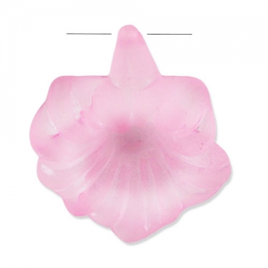 Flower 31x27mm Pink Frosted