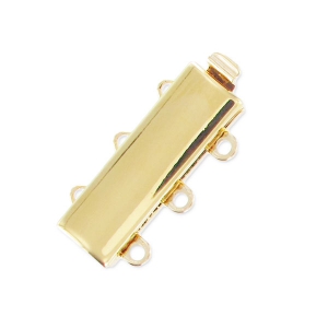 3 strands clasp 9x20mm gold tone