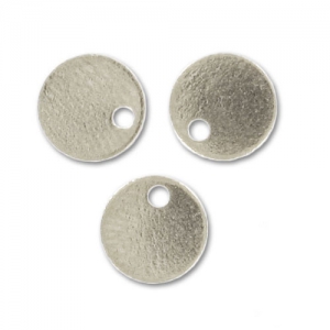 Smooth sequins 6mm Rhodium tone x10