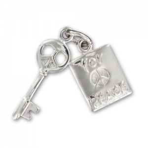 Sterling silver for peace charm 21mm x1