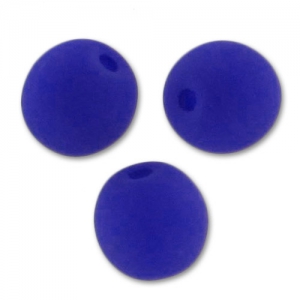Round beads 4mm Neon Dark Blue Mat x50