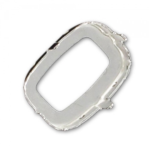 925 Sterling Silver setting Classical Baguette 18x13mm x1