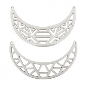 Spacer for necklace torques 64x19/64x17 mm Antique Silver Plating x2