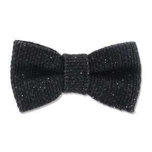 Noeud en coton mélangé 27 mm pailleté Noir