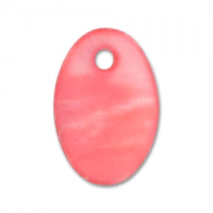 Mother-of-Pearl Sequins Oval 15x10mm Corail x10