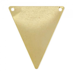 Triangle spacers 2 holes 34mm Gold tone x10