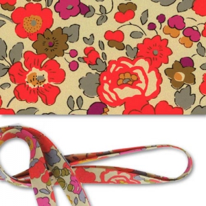 Bias ribbon Liberty Betsy Fluo Tea x 1m