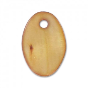 Mother-of-Pearl Sequins Oval 15x10mm Bronze x10