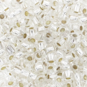 Preciosa 9/0 2.5 mm Seed Beads - Crystal Silver Lined x20g