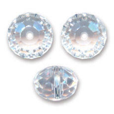 PureCrystal 5040 8 mm Flat Round Bead - Crystal Moonlight x1