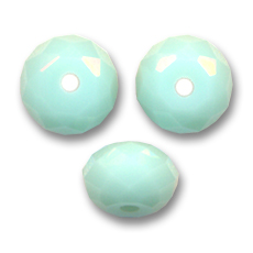 PureCrystal 5040 8 mm Flat Round Bead - Mint Alabaster x1