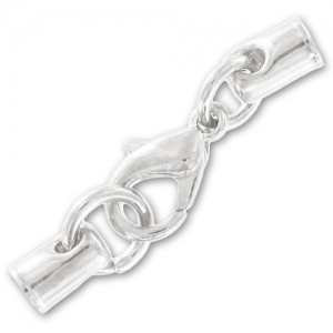 Lace holder clasp 3mm fine silver plating x1