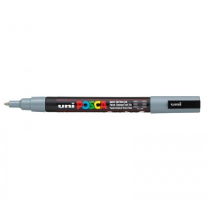 Marker Posca bullet tip fine 1.3 mm Grey