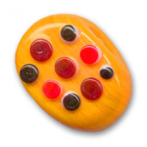 Oval puck 18x27mm Orange x1