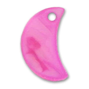 Mother-of-Pearl Half moon 13mm Pink x10