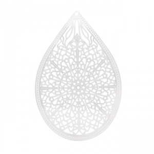 Light pendant drop 48mm Silver tone x1