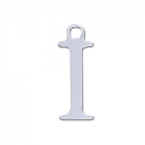 I letter Sterling silver charm 15mm x1