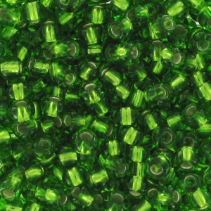 Preciosa Seed beads 11/0 2 mm - Dark Peridot Silver Lined x20g