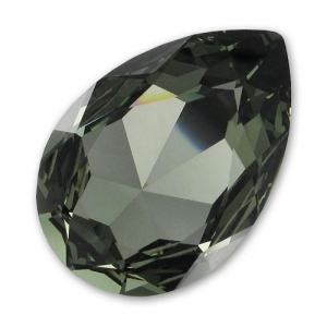 PureCrystal 4327 Pear Fancy Stone 30x20mm Black Diamond