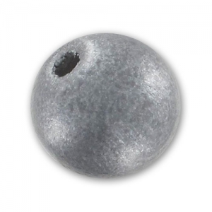 Wooden round beads 8mm Silver tone x20