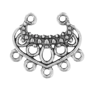 Spacer 19x22mm Old silver tone