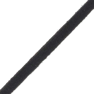 Ultra Suede lace 3x1.5 mm black glitter effect x 2.8 m