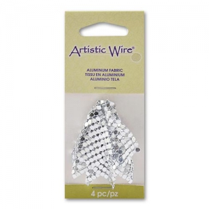 Aluminium Mesh 37x37mm Silver tone x4