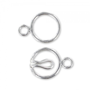 Hook claps 9 mm in 925 sterling silver x1