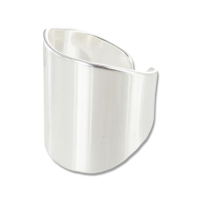 『SA RING 21 SILVER』 large ring 21 mm Silver tone x1 - Perles & Co