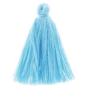 Tassel in cotton imitation 43-46 mm Aqua x1