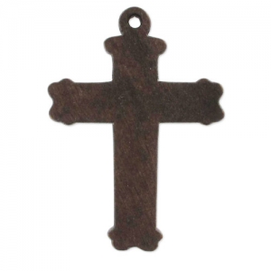 Cross pendant  33mm in black wood x1