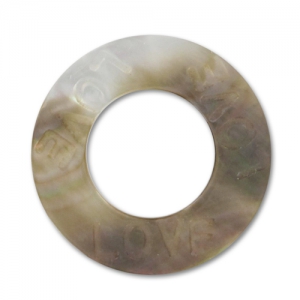 Mother-of-Pearl Donut  Love 22mm Black Iris x1