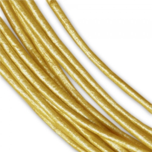 Leather cord 1mm Gold tone x 3m