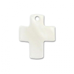 Mother-of-Pearl Sequins Cross 12x10mm Natural x10