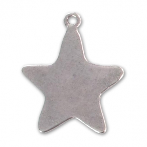 Star Pendant 28mm Rhodium tone x1