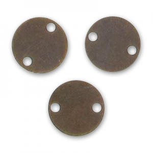 Smooth finish spacers 2 holes  6mm Bronze tone x10