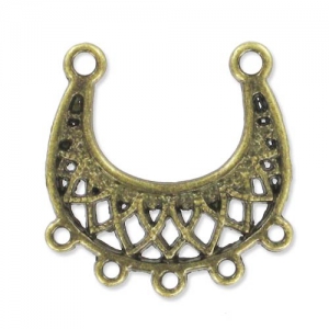 Diamond motif spacer 26mm Bronze tone  x1